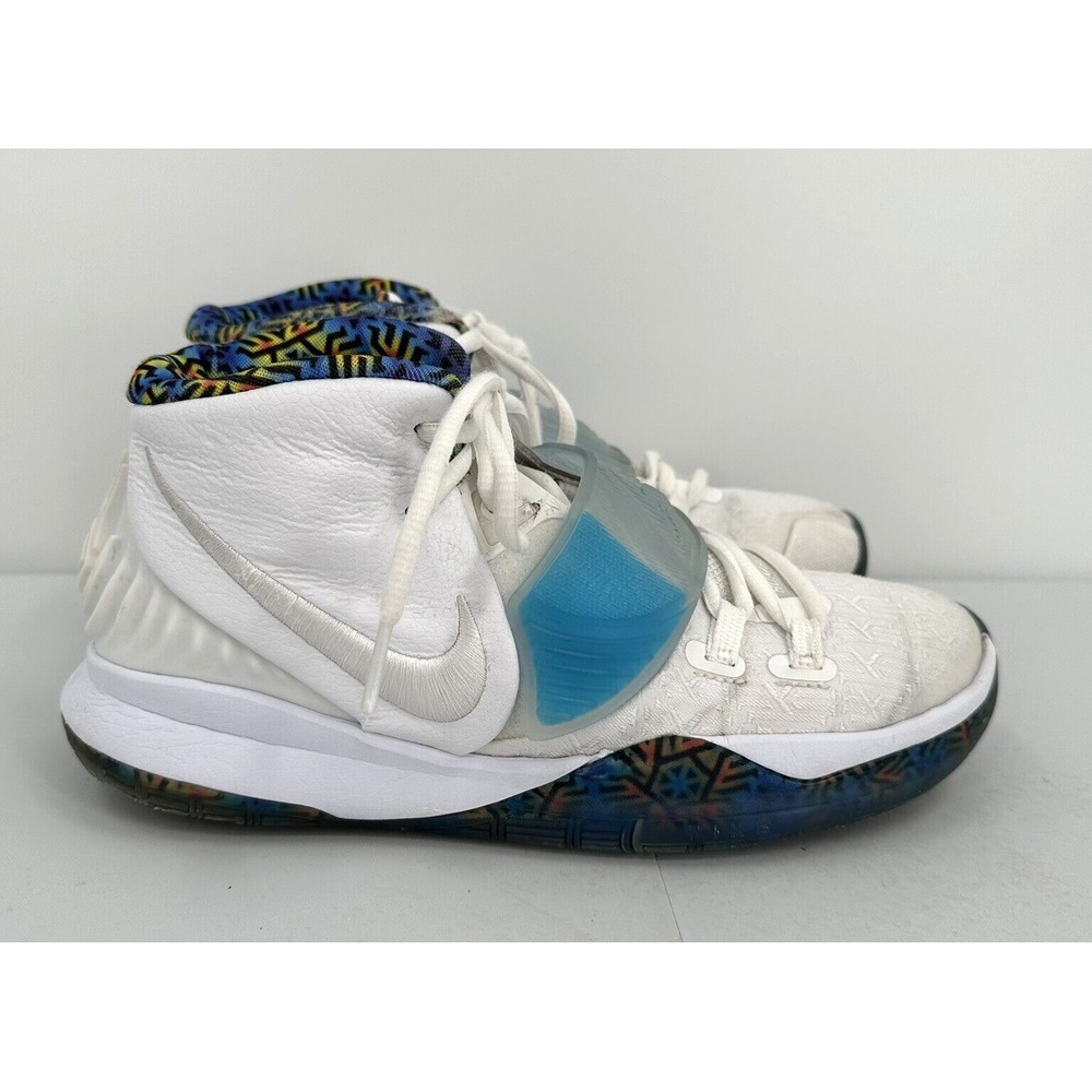 NIKE KYRIE‎ 6 WHITE SAPPHIRE LASER CRIMSON Youth Boy Size 6 Kyrie Irving - Picture 3 of 11